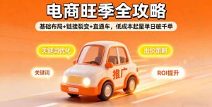 2025电商旺季全攻略，基础布局+链接裂变+直通车，低成本起量单日破千单-七量思维