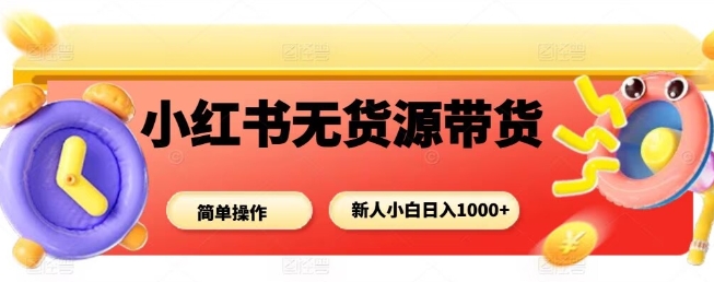 小红书无货源带货项目，简单无脑，新人小白日入多张-七量思维