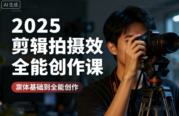 2025剪辑拍摄特效全能创作课，零基础到全能创作-七量思维