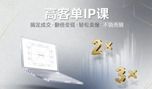 高客单IP课，搞定成交，搞定高客单IP，翻倍变现，轻松卖爆，不销而销-七量思维