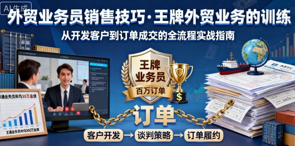 外贸业务员销售技巧，王牌外贸业务的训练-七量思维