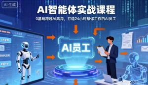 Ai智能体实战课程,0基础跨越Ai鸿沟,打造24小时帮你工作的Ai员工,打破常规,以实战定义Ai-七量思维