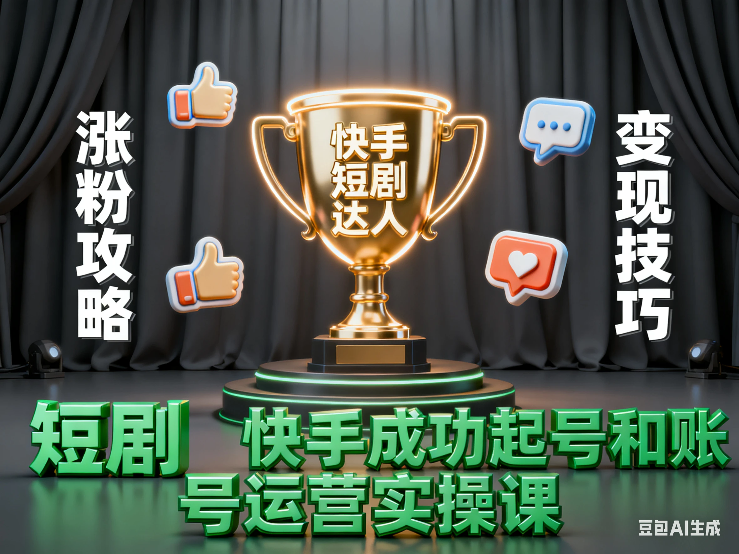 短剧 快手成功起号和账号运营实操课-七量思维