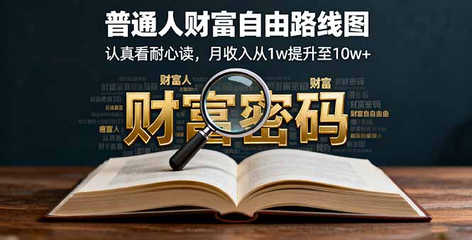 某付费文：普通人财富自由路线图，认真看耐心读，月收入从1w提升至10w+-七量思维