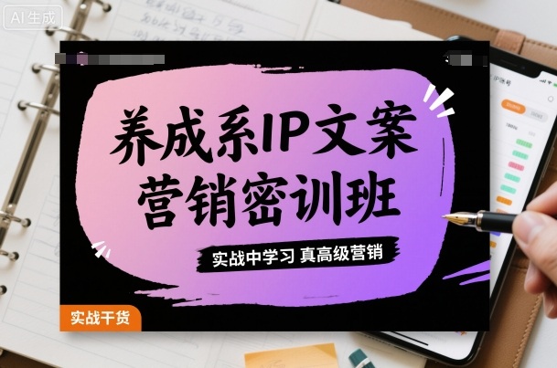 养成系IP文案营销密训班，实战中学习真高级营销-七量思维