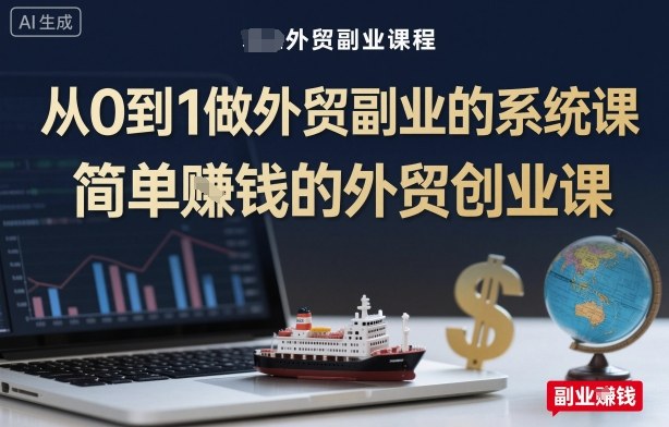 从0到1做外贸副业的系统课，简单賺钱的外贸创业课-七量思维