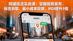 （16172期）同城投流实战课：掌握视频发布、标签获取、最小成本投放，ROI提升3倍-七量思维