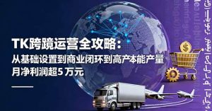 (16179期)TK跨境运营全攻略:从基础设置到商业闭环到低成本量产,月净利润超5万美元-七量思维