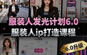 服装人发光计划6.0，服装人ip打造课程，文案创富篇-生活圈写作篇-客户思维篇-专业圈写作篇-技能实操篇-公域获客篇-七量思维