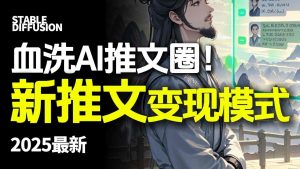 最新AI动态电影漫画小说推文，全流程实操教学，小白也能月入1W+-七量思维