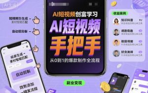 AI短视频创富学习，手把手教会你制作AI短视频-七量思维