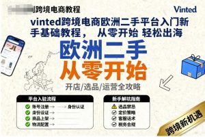 vinted跨境电商欧洲二手平台入门新手基础教程，从零开始轻松出海-七量思维