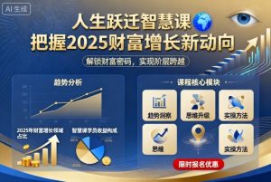 人生跃迁智慧课,把据2025财富增长新动向-七量思维