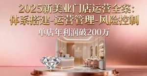 2025新美业门店运营全案：体系搭建-运营管理-风险控制，单店年利润破200万-七量思维