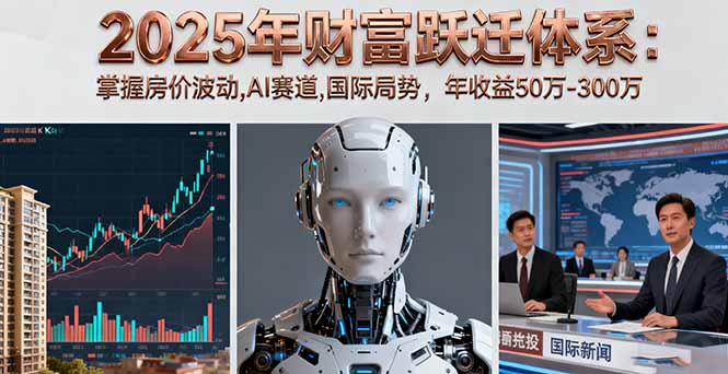 2025年财富跃迁体系：掌握房价波动,AI赛道,国际局势，年收益50万-300万-七量思维