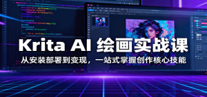 Krita AI 绘画实战课：从安装部署到变现，一站式掌握创作核心技能-七量思维
