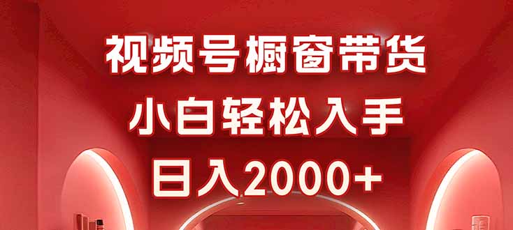 视频号橱窗带货，小白轻松入手，日入2000+-七量思维