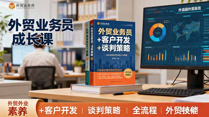 外贸业务员成长课：职业素养+客户开发+谈判策略、掌握全流程外贸技能-七量思维