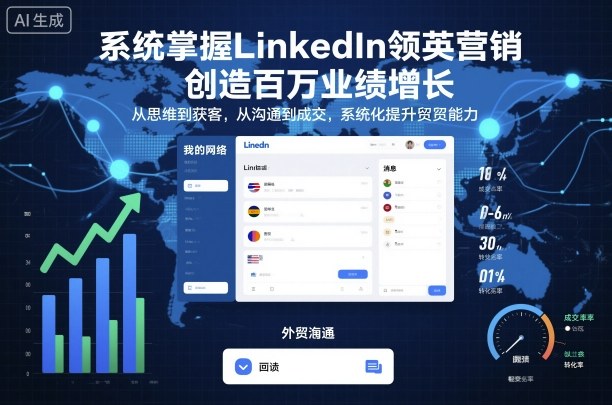 系统掌握LinkedIn领英营销，创造百万业绩增长，从思维到获客，从沟通到成交，系统化提升外贸能力-七量思维