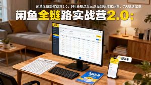 闲鱼全链路实战营2.0：9月新规过后从选品到标准化运营，7天快速出单-七量思维