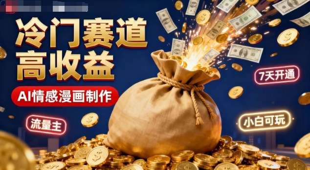 公众号冷门赛道,用AI做情感漫画,7天开通流量主,操作简单,小白可玩-七量思维