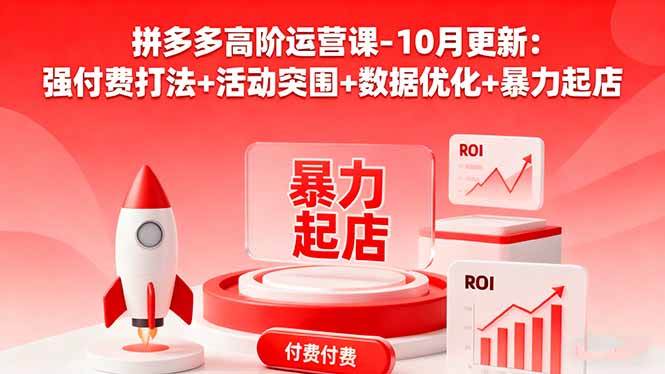 （16366期）拼多多高阶运营课-10月更新：强付费打法+活动突围+数据优化+暴力起店-七量思维