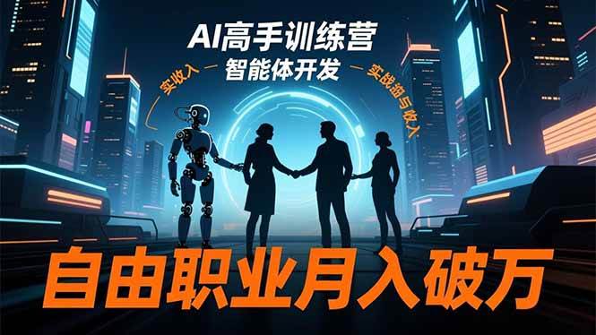 (16602期)AI高手训练营3.0,ChatGPT,Midjourney,智能体开发,自由职业月入破万-七量思维