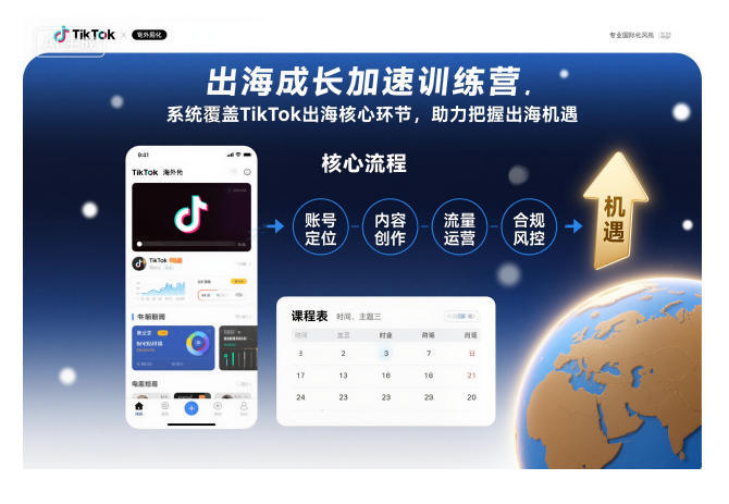 出海成长加速训练营，系统覆盖TikTok出海核心环节，助力把握出海机遇（更新）-七量思维