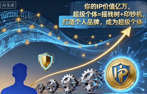 你的IP价值亿万，超级个体=摇钱树+印钞机，打造个人品牌，成为超级个体-七量思维