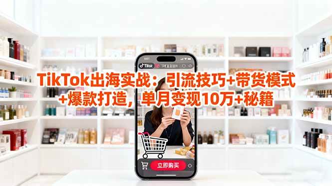 （16358期）「TikTok出海实战」引流技巧+带货模式+爆款打造，单月变现10万+秘籍-七量思维