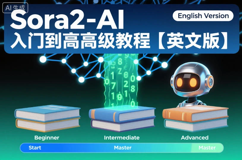 【精】Sora2-AI入门到高级教程【英文版】-七量思维