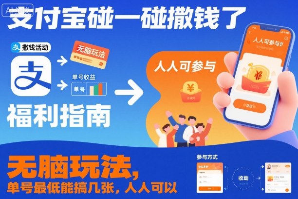 支付宝碰一碰撒钱了,无脑玩法,单号最低能搞几张,人人可以撸【揭秘】-七量思维