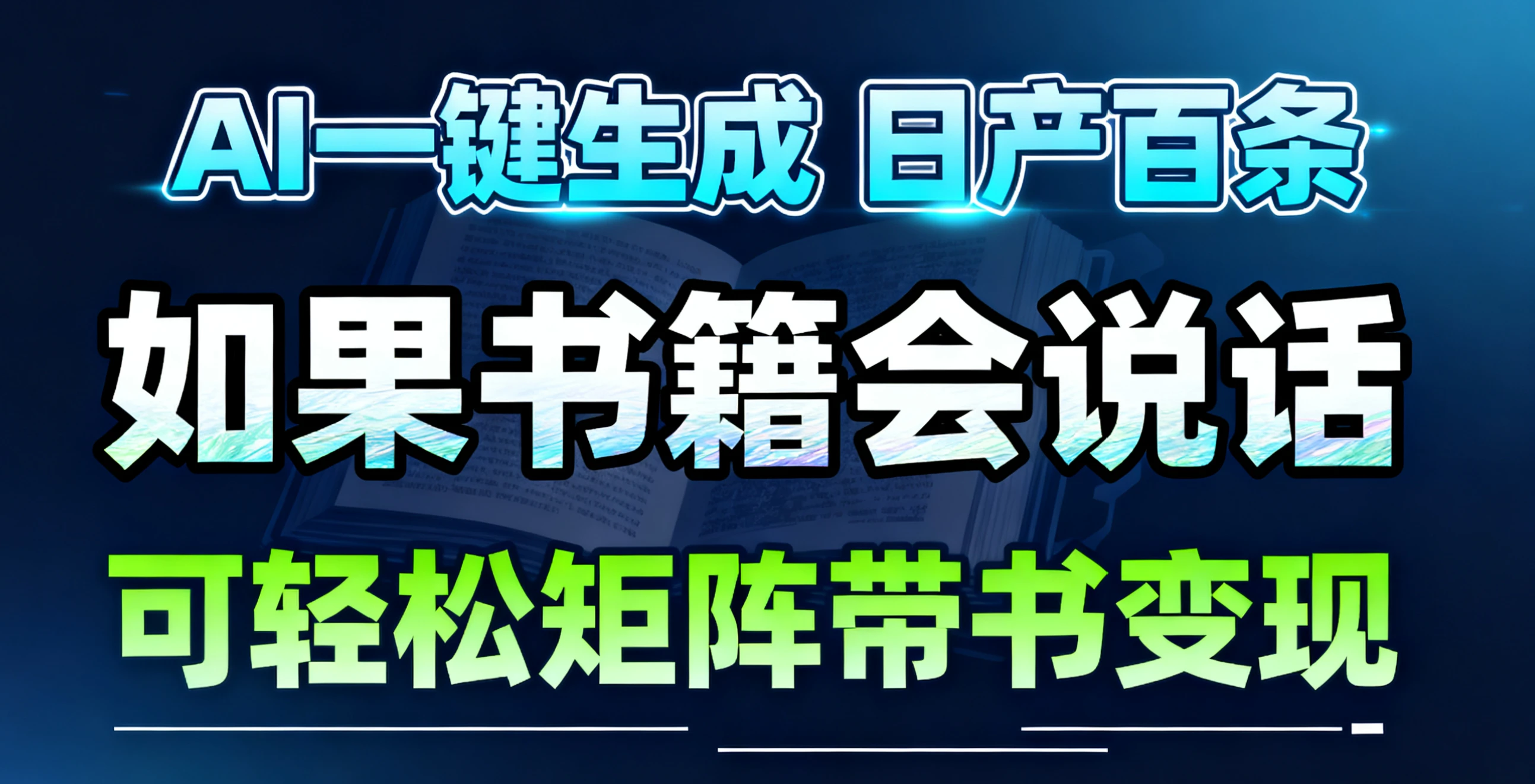 AI书籍会说话视频一键生成！30S一条素材，你敢想一天能做多少视频，做多少账号？！做账号就像呼吸一样简单！矩阵做，月入10W简简单单！-七量思维