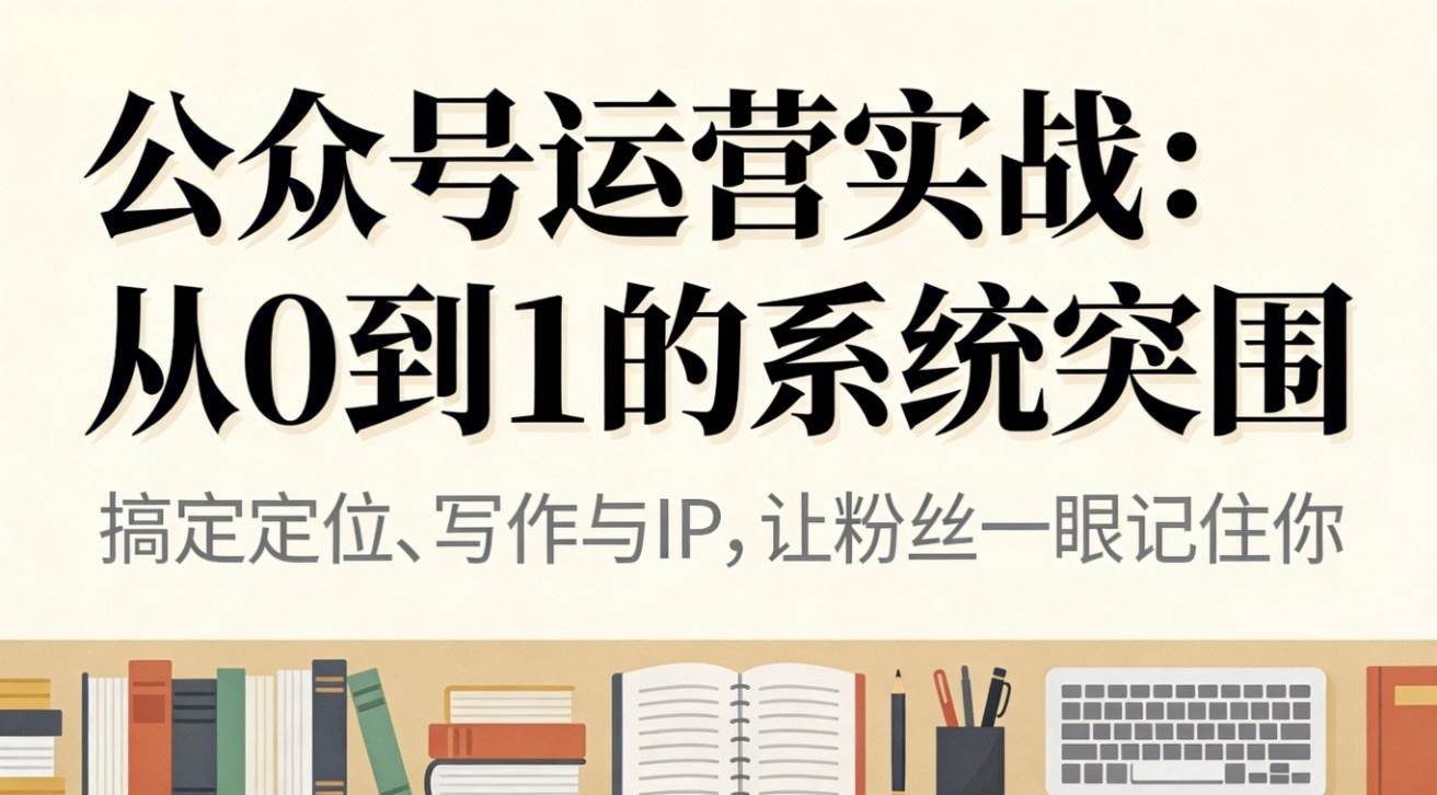 (16777期)公众号运营实战:从0到1的系统突围-七量思维