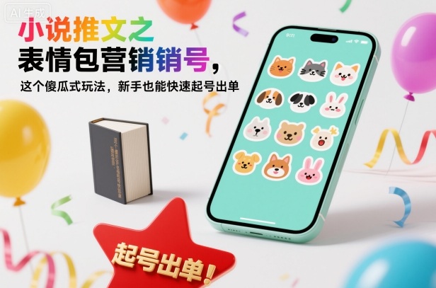 小说推文之表情包营销号，这个傻瓜式玩法，新手也能快速起号出单-七量思维