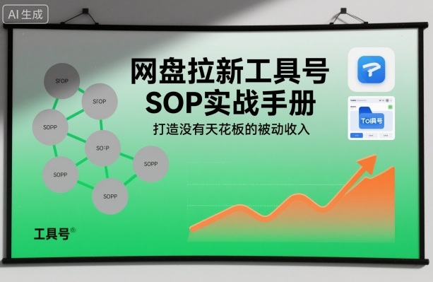 网盘拉新工具号SOP实战手册，打造没有天花板的被动收入-七量思维
