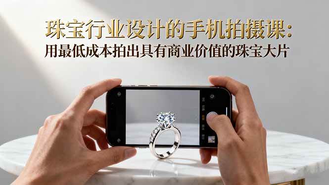 (16385期)珠宝行业设计的手机拍摄课:用最低成本拍出具有商业价值的珠宝大片!-七量思维
