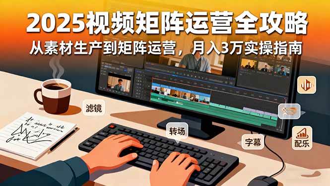 （16333期）2025短视频矩阵运营全攻略：从素材生产到矩阵运营，月入3万实操指南-七量思维