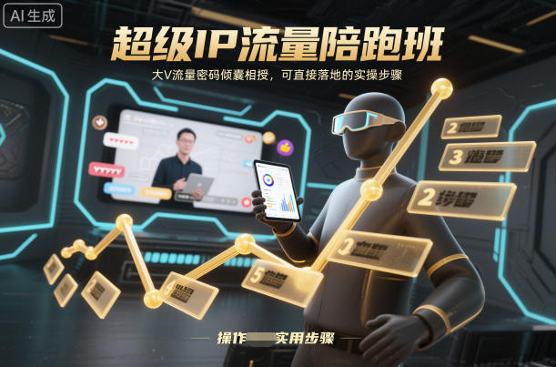 超级IP流量陪跑班,大V流量密码倾囊相授,可直接落地的实操步骤-七量思维