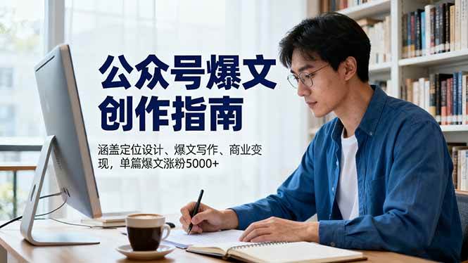(16380期)公众号爆文创作指南,涵盖定位设计+爆文写作+商业变现,单篇爆文涨粉5000+-七量思维