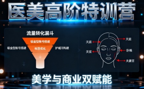 0-1000W医美高阶特训营课程,美学与商业双赋能-七量思维