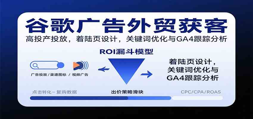 谷歌广告外贸获客,高投产投放,着陆页设计,关键词优化与GA4跟踪分析-七量思维