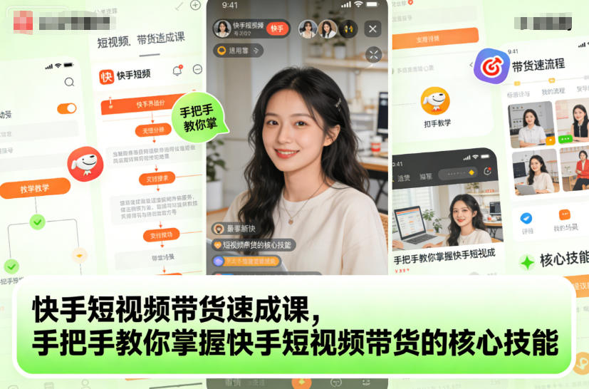 快手短视频带货速成课，手把手教你掌握快手短视频带货的核心技能-七量思维