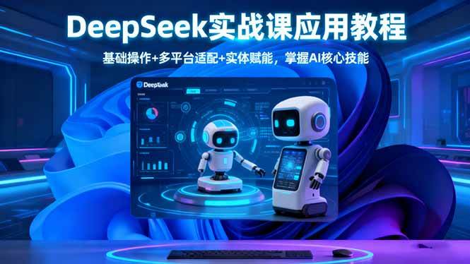 (16391期)DeepSeek实战课应用教程、基础操作+多平台适配+实体赋能,掌握AI核心技能-七量思维