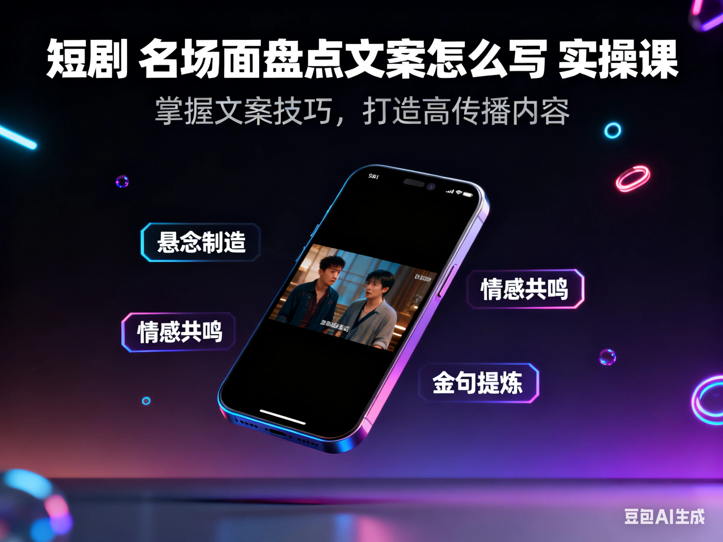 短剧 名场面盘点文案怎么写 实操课-七量思维