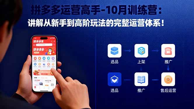 （16448期）拼多多运营高手-10月训练营：讲解从新手到高阶玩法的完整运营体系！-七量思维
