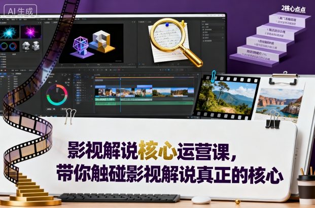 影视解说核心运营课，带你触碰影视解说真正的核心-七量思维