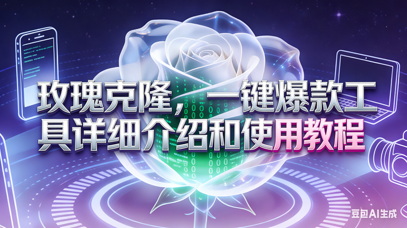 （16802期）玫瑰克隆工具，自媒体必备神器，一键爆款工具详细介绍和使用教程-七量思维