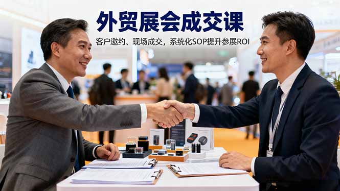 外贸展会成交课，含目标制定、客户邀约、现场成交，系统化SOP提升参展ROI-七量思维