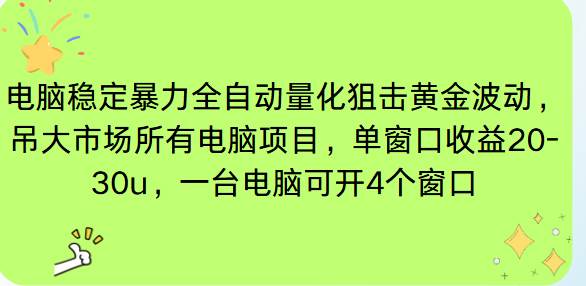 (16737期)电脑EA策略挂机项目单窗口收益20-30u,单电脑可挂5-10个窗口收益稳健4位数-七量思维